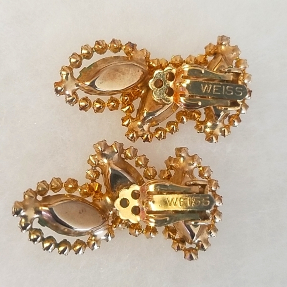 WEISS BROOCH PIN & EARRINGS - Picture 7 of 8